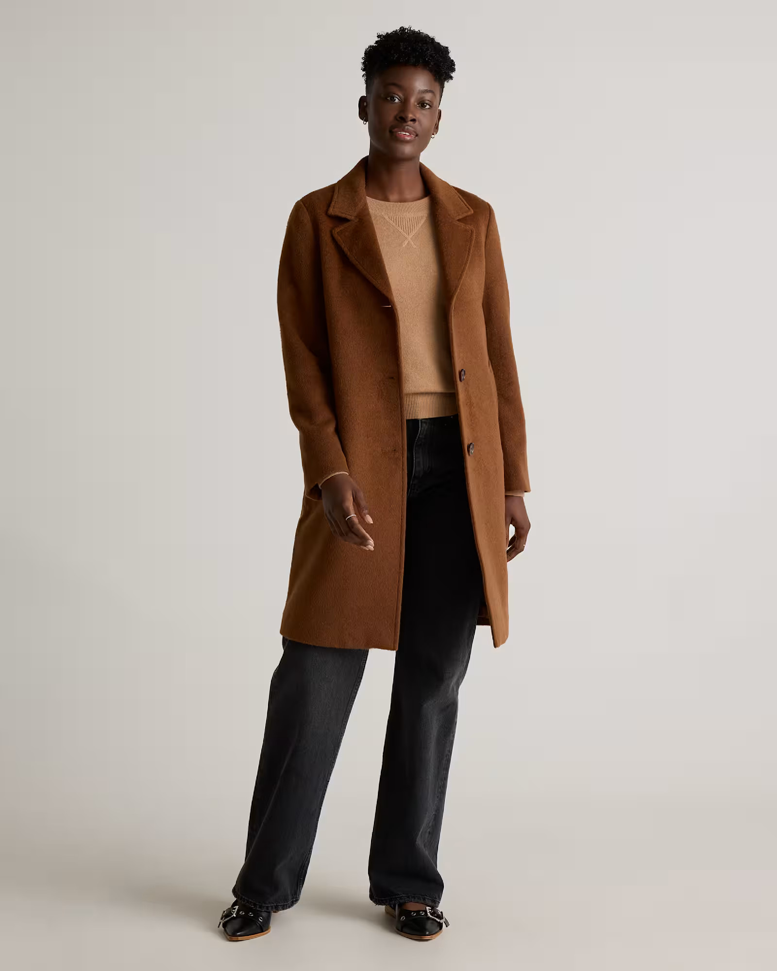Camel Hair Single-Breasted Midi Coat | Quince