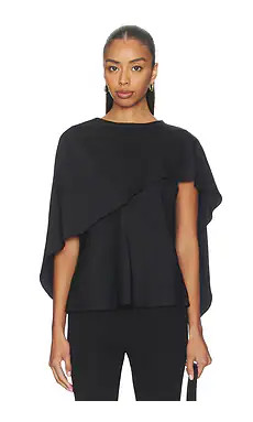 SIMKHAI Eliora Cape Top in Black from Revolve.com | Revolve Clothing (Global)