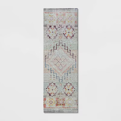 Bromelia Distressed Geo Persian Rug Blush - Opalhouse™ | Target