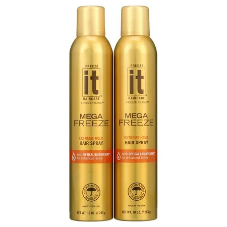 Freeze IT Mega Freeze Hair Spray Extreme Hold 10 oz 2 Count | Walmart (US)