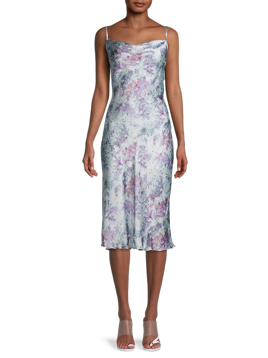 Bebe Women's Satin Slip Dress - Purple - Size L | Saks Fifth Avenue OFF 5TH