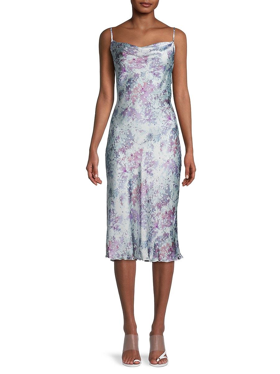 Bebe Women's Satin Slip Dress - Purple - Size L | Saks Fifth Avenue OFF 5TH
