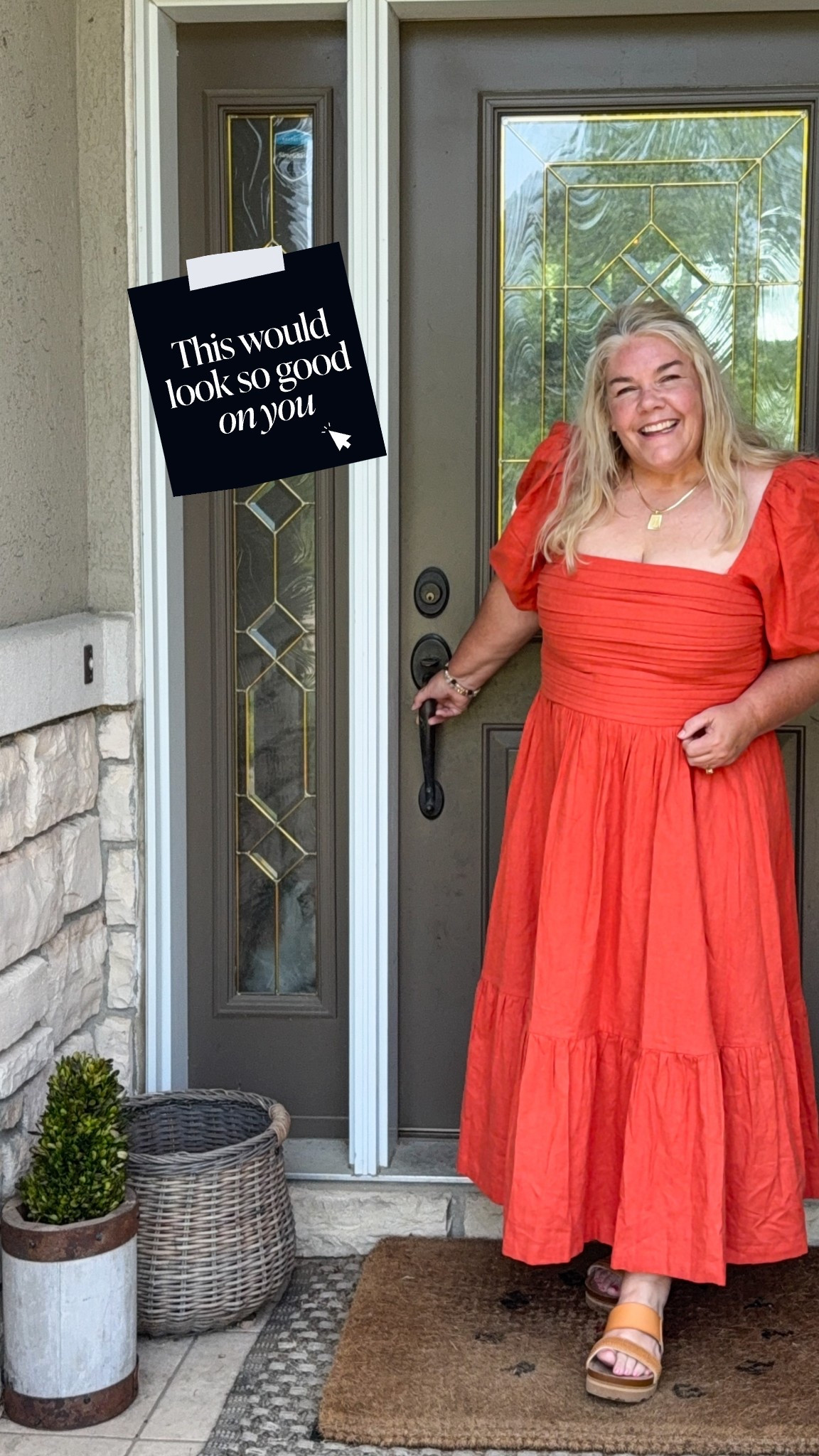 I am on the quest to find the perfect dress!! This is a strong contender!!! The Abercrombie Emerson Dress in a puff sleeve orange/papaya linen. #summerdress #mididress #abercrombiedress

#LTKMidsize #LTKSummerEdit #LTKOver40