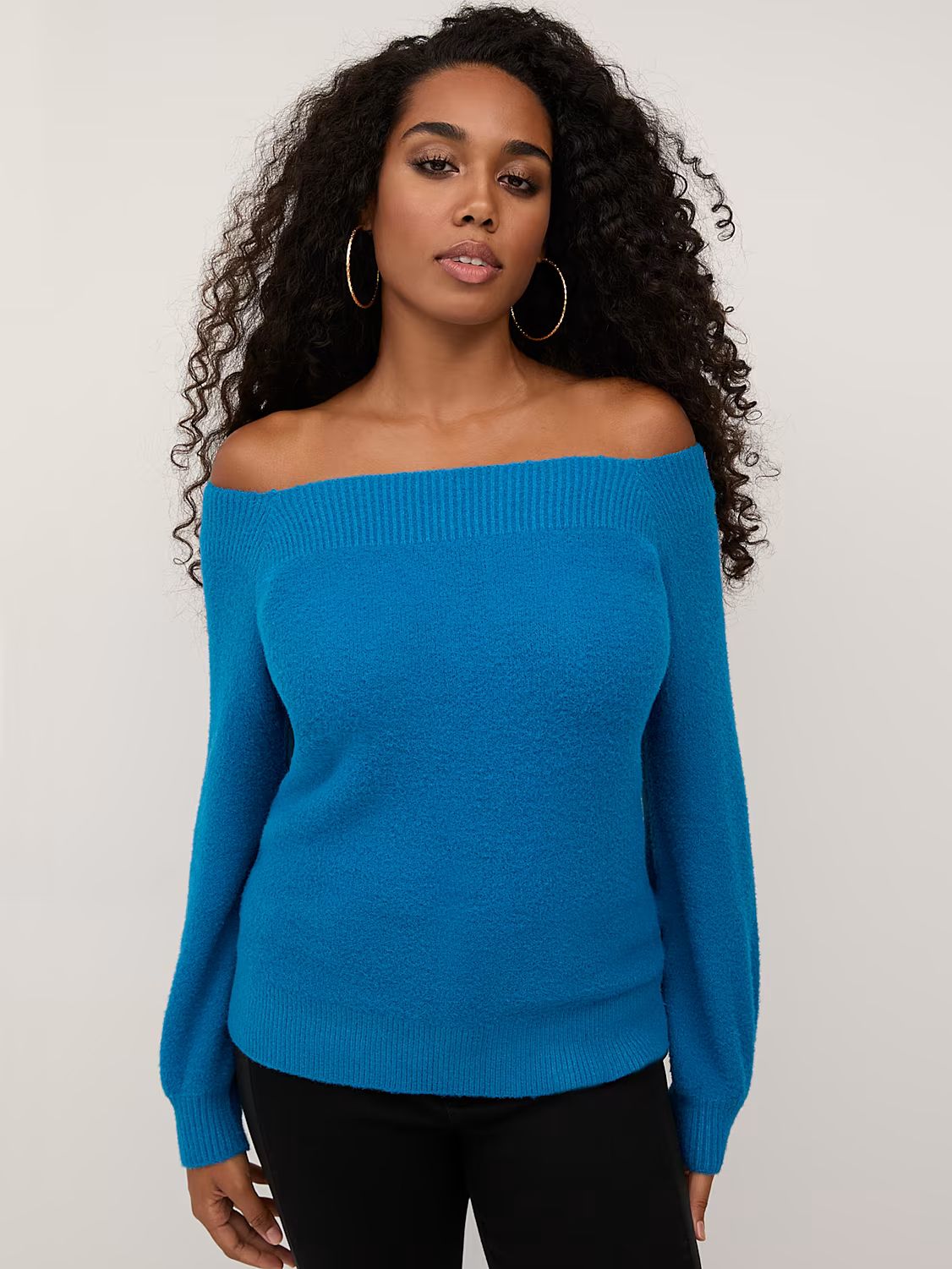 Off-The-Shoulder Super-Soft Sweater - New York & Company | New York & Company