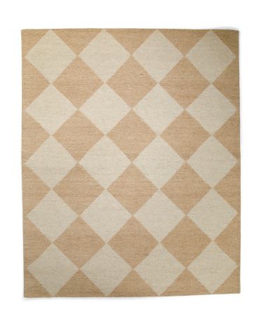 8x10 Wool Blend Hand Knotted Checkered Rug | TJ Maxx