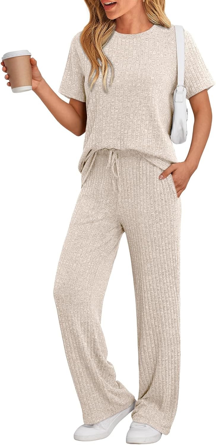 LILLUSORY Womens Lounge Sets 2 Piece Matching Travel Outfits | Amazon (US)