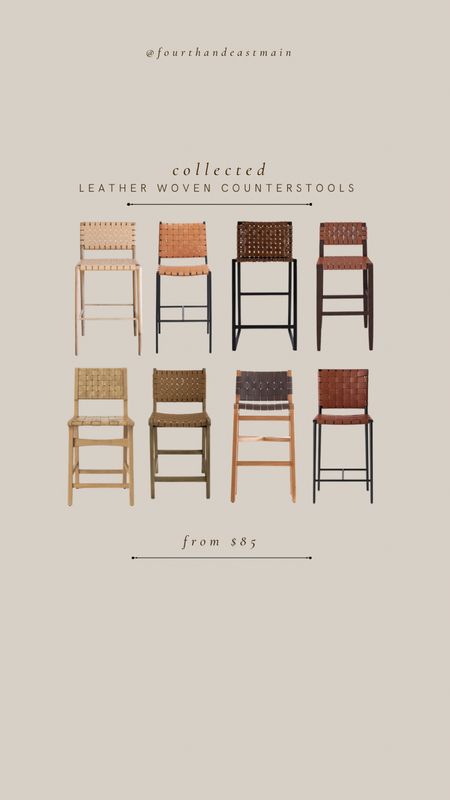collected // woven leather counter stools at all price points. starts at $85

amber interiors 
amber interiors dupe
counterstool roundup 

#LTKhome