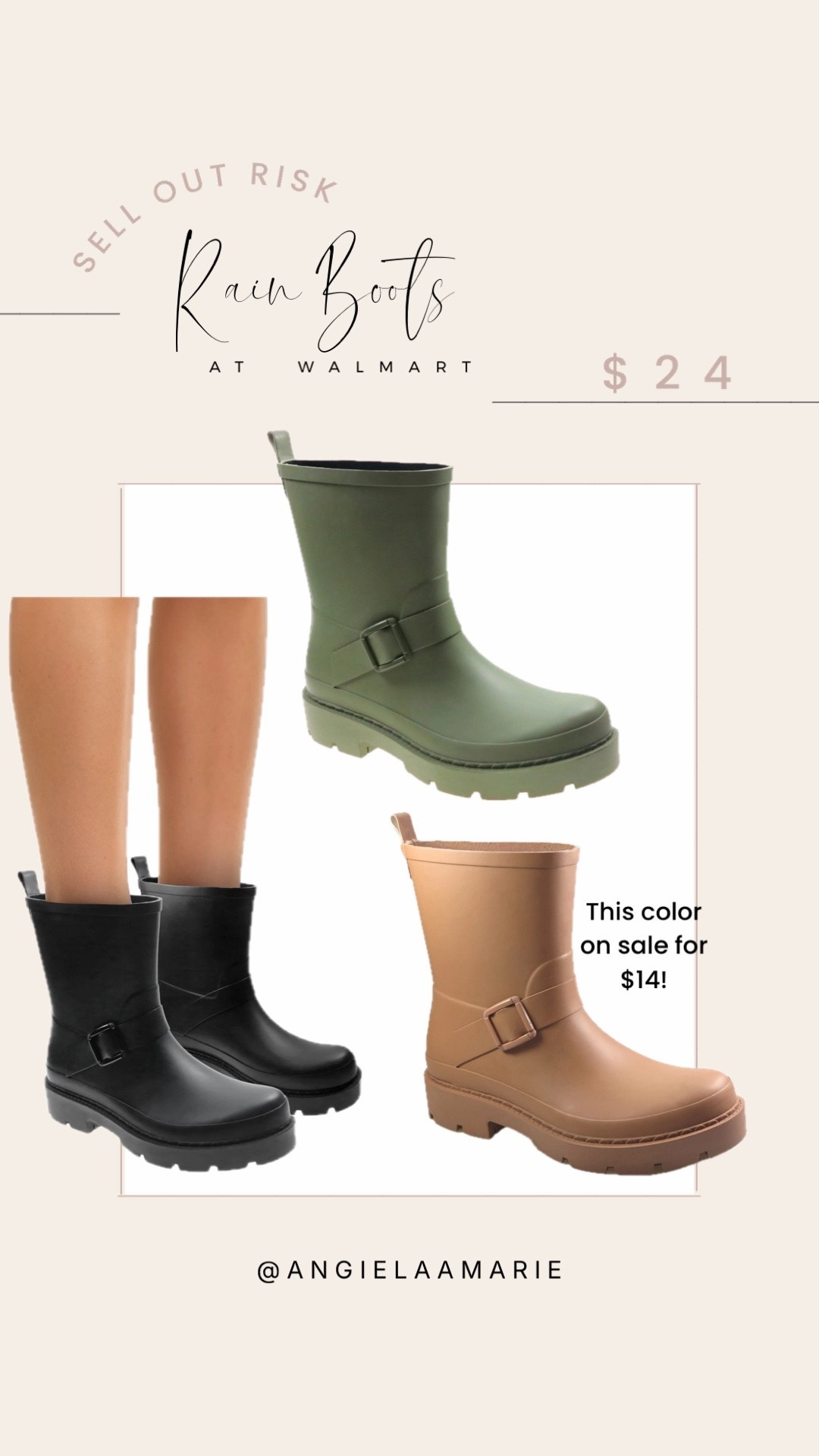 Get ready for the rain coming ☔️ These neutral rain boots are so stylish & very affordable! Grab them now before they sell out! 


#LTKWorkwear #LTKWedding #LTKHome #LTKBaby #LTKMens #LTKSaleAlert #LTKU #LTKBeauty #LTKBump #LTKOver40 #LTKTravel #LTKSeasonal #LTKKids #LTKMidsize #LTKActive #LTKPetite #LTKTall #LTKdayinmylife #LTKgrwm #LTKootd #LTKfitnessgoals #LTKmomlife #LTKmorningroutine #LTKselfcare #LTKstorytime #LTKfoodie #LTKvlog #LTKSwim #LTKSpringSale