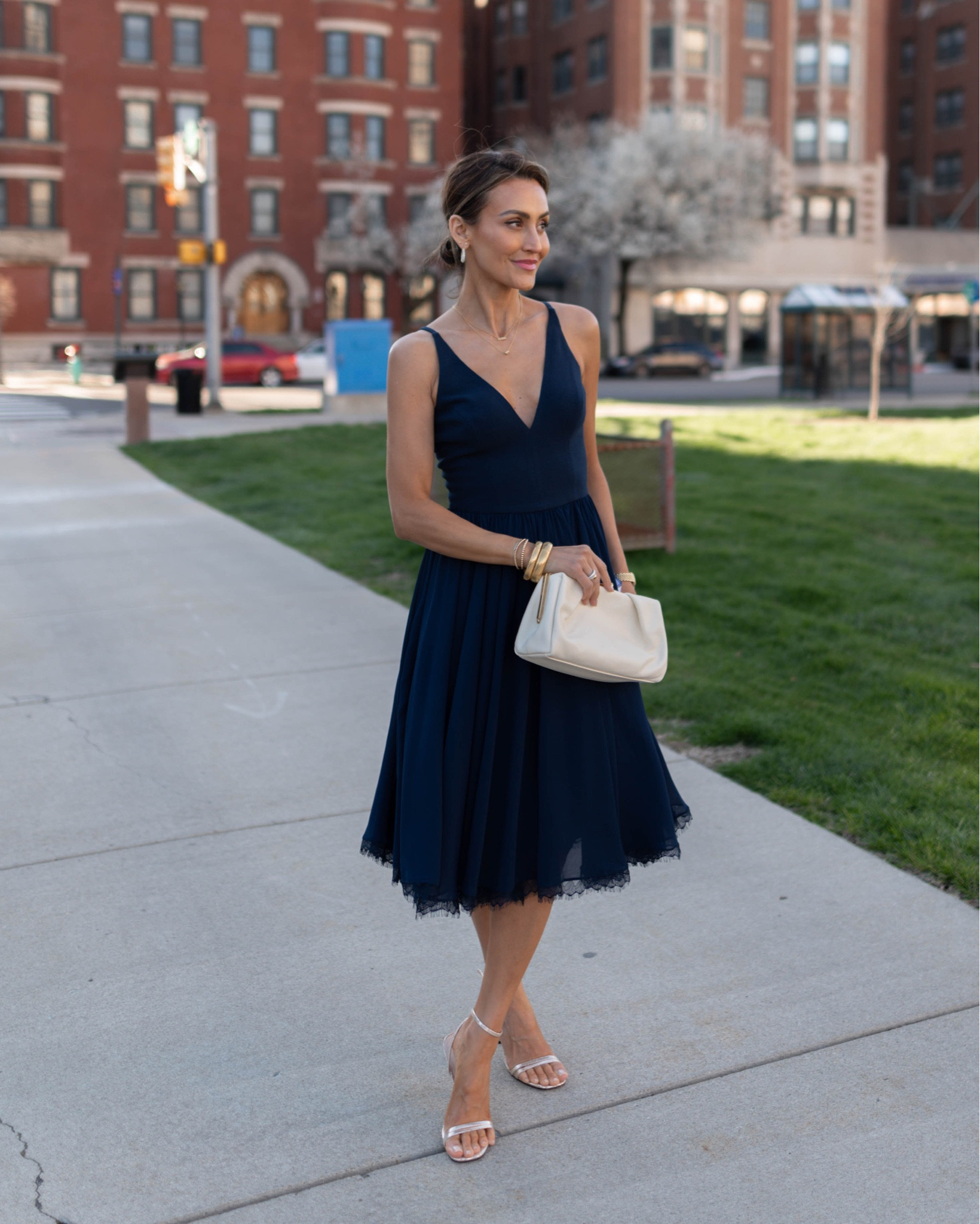 Alicia Mixed Media Midi Dress curated on LTK