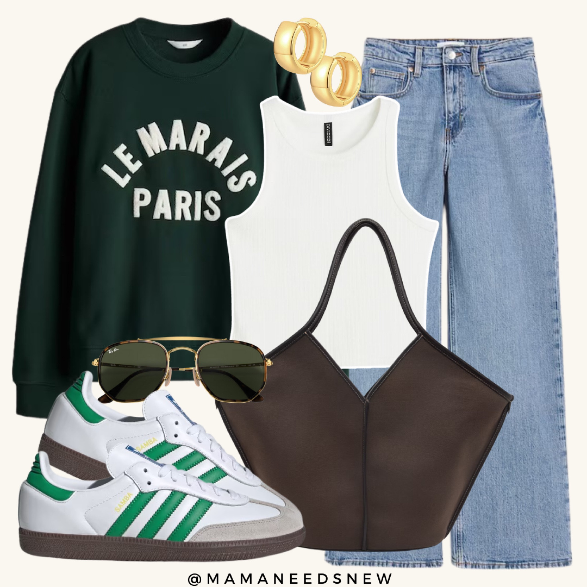 Easy casual outfit with a cute graphic sweatshirt & Samba OG sneakers for transition to cozy season 💚

#LTKFindsUnder100 #LTKShoeCrush #LTKSaleAlert