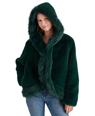 Steve Madden Women's Everfrost Faux-Fur Hooded Jacket - Macy's | Macy's