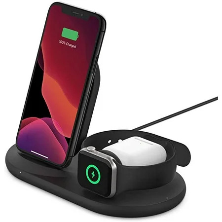 Belkin 3-in-1 Wireless Charger (Wireless Charging Station for iPhone Apple Watch AirPods) Wireless C | Walmart (US)