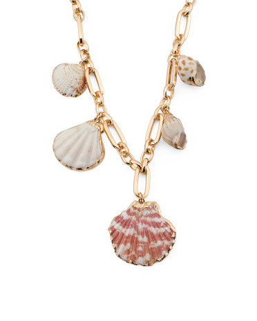 Gold Chain Shell Charm Necklace | TJ Maxx