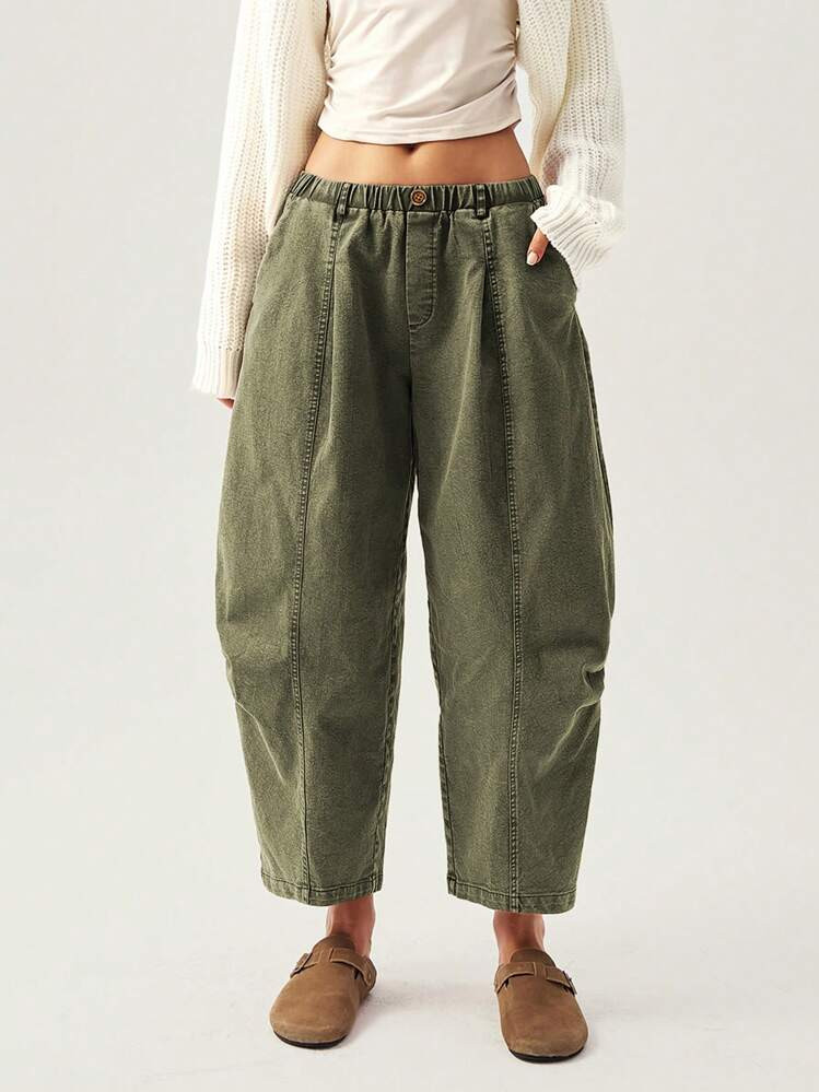 Bohemela Women's Solid Color Simple And Fashionable Vacation Pants | SHEIN