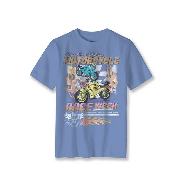 Wonder Nation Boys Race Week, Crew Neck, Short Sleeve, Graphic T-Shirt, Sizes 4-18 | Walmart (US)