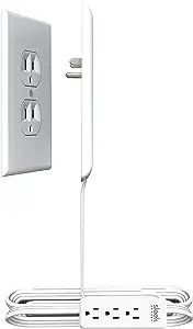 Sleek Socket Ultra-Thin Outlet Concealer with Cord Concealer Kit, 3 Outlet Power Strip, 8-Foot Co... | Amazon (US)