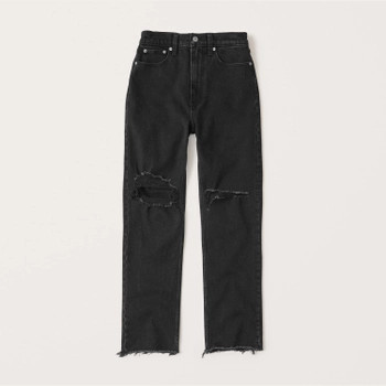 Women's Ultra High Rise Ankle Straight Jeans | Women's Bottoms | Abercrombie.com | Abercrombie & Fitch (US)