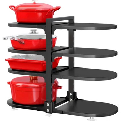 Heavy Duty Adjustable Pot And Pan Organizer For Under Cabinet With Panels, Pan Organizer Rack For Kitchen Cabinet Organizers And Storage | Wayfair North America