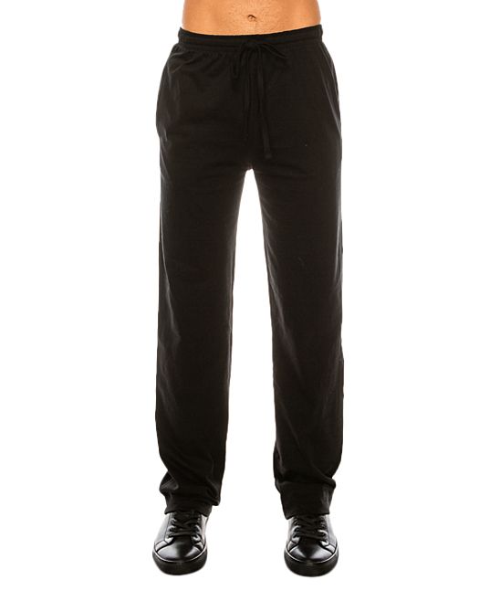 SBS Fashion Men's Sweatpants Black - Black Drawstring Sweatpants - Men | Zulily