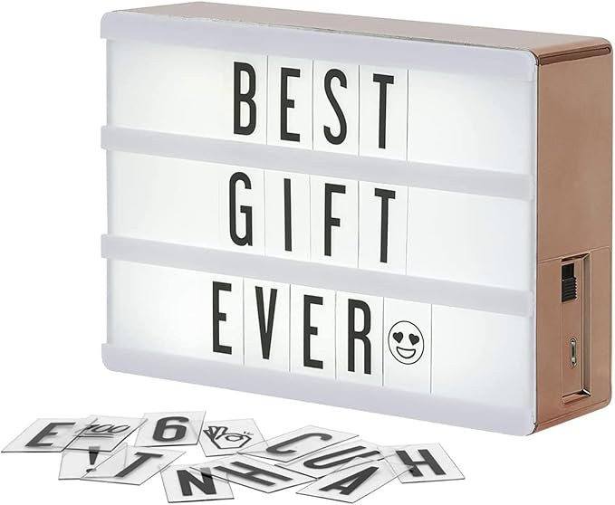 My Cinema Lightbox - Rose Gold Light Box, 4x6 inches - Micro LED Marquee light box for kids with ... | Amazon (US)