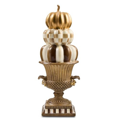 MACKENZIE-CHILDS Resin Tabletop Stacked Pumpkins in Urn Figurine | Amazon (US)