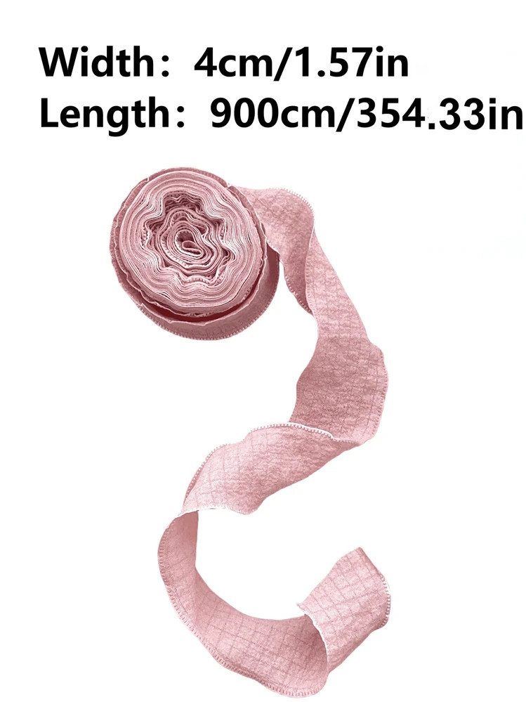 4cm Mother's Day, Valentine's Day, Women's Day Deluxe Elastic Ruched Silk Ribbon With Bubble Pleats, Cake Box Birthday Gift Wrapping Ribbon, Gift Wrapping, Ribbon Weaving, DIY Bow, Flower Bouquet, Gift Wrapping, Flower Arrangement Satin Ribbon Back To School Valentine Day | SHEIN