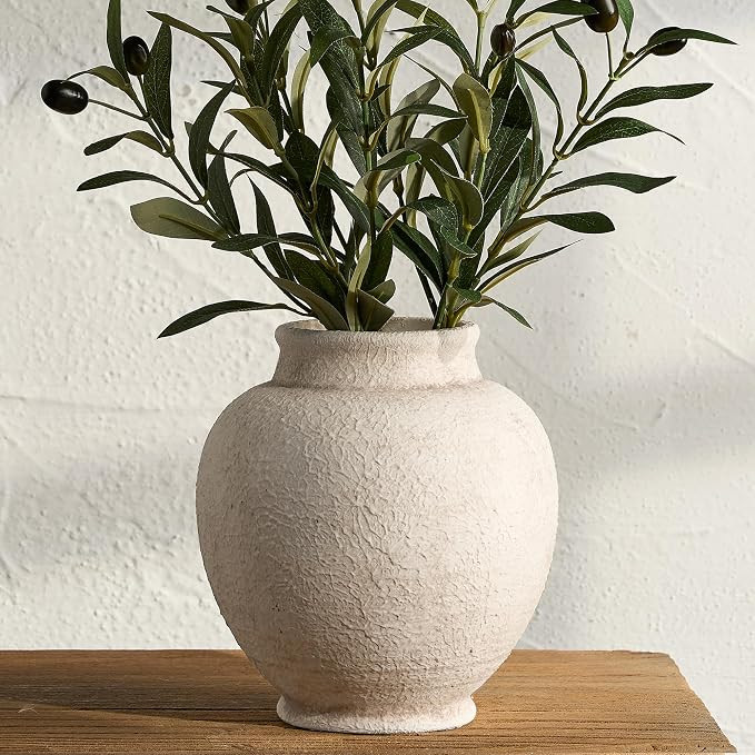 Ceramic Flower Vase, Rustic Farmhouse Decorative Vase Pottery Pampas Grass Vases for Home Decor T... | Amazon (US)