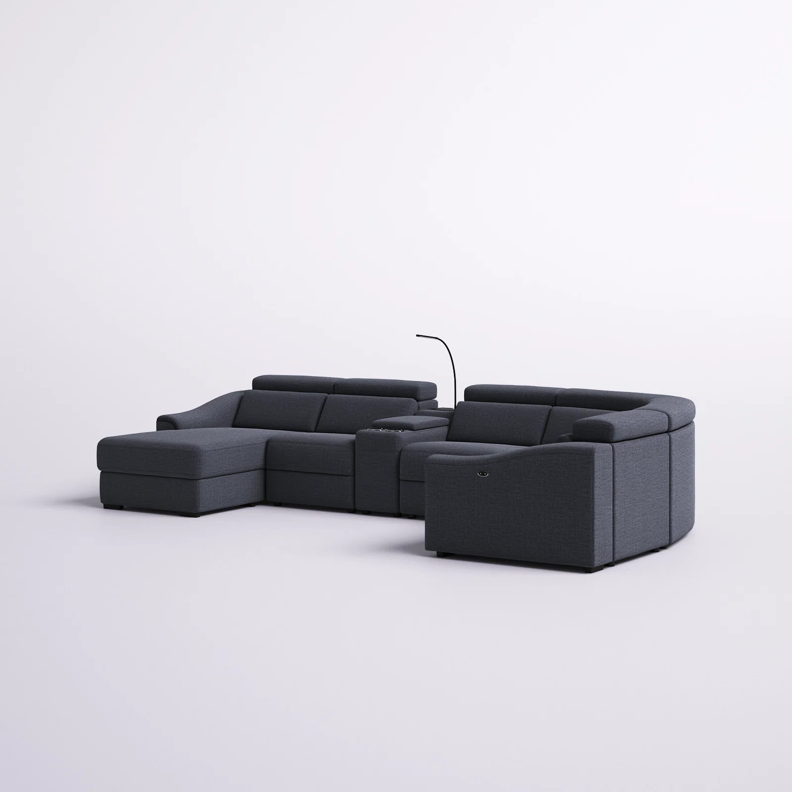 Ashonda 6 - Piece Upholstered Power Reclining Sectional Available in two colors | Wayfair North America