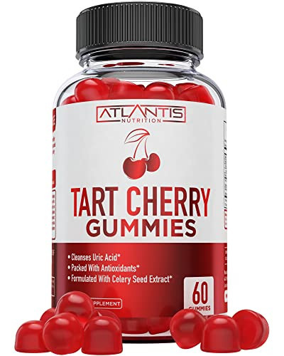 Atlantis Nutrition Tart Cherry Gummies with Celery Seed Extract - Advanced Uric Acid Cleanse for Immediate Gout Relief, Joint Relief & Recovery | Powerful Antioxidant with Joint Support - 60 Gummies | Amazon (US)