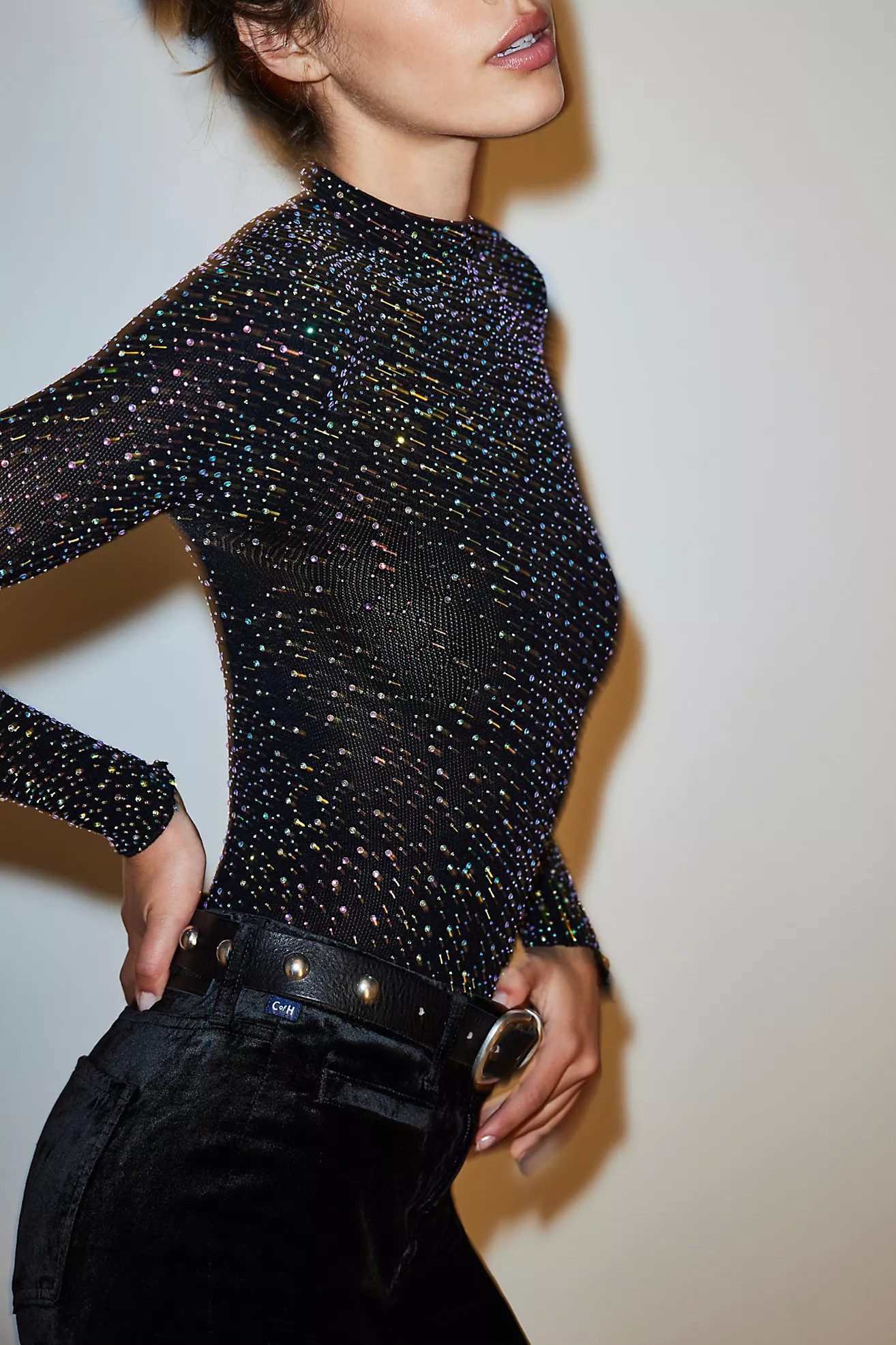 Night Sky Seamless Turtleneck Bodysuit | Free People (Global - UK&FR Excluded)