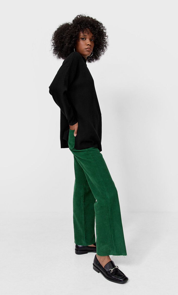 Oversize cut-out sweater - Women's Knitwear | Stradivarius United Kingdom | Stradivarius (UK)