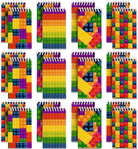 Mini Building Block Notebooks (Bulk of 32) Spiral Notepads In Assorted Brick Styles, Mini Noteboo... | Amazon (US)