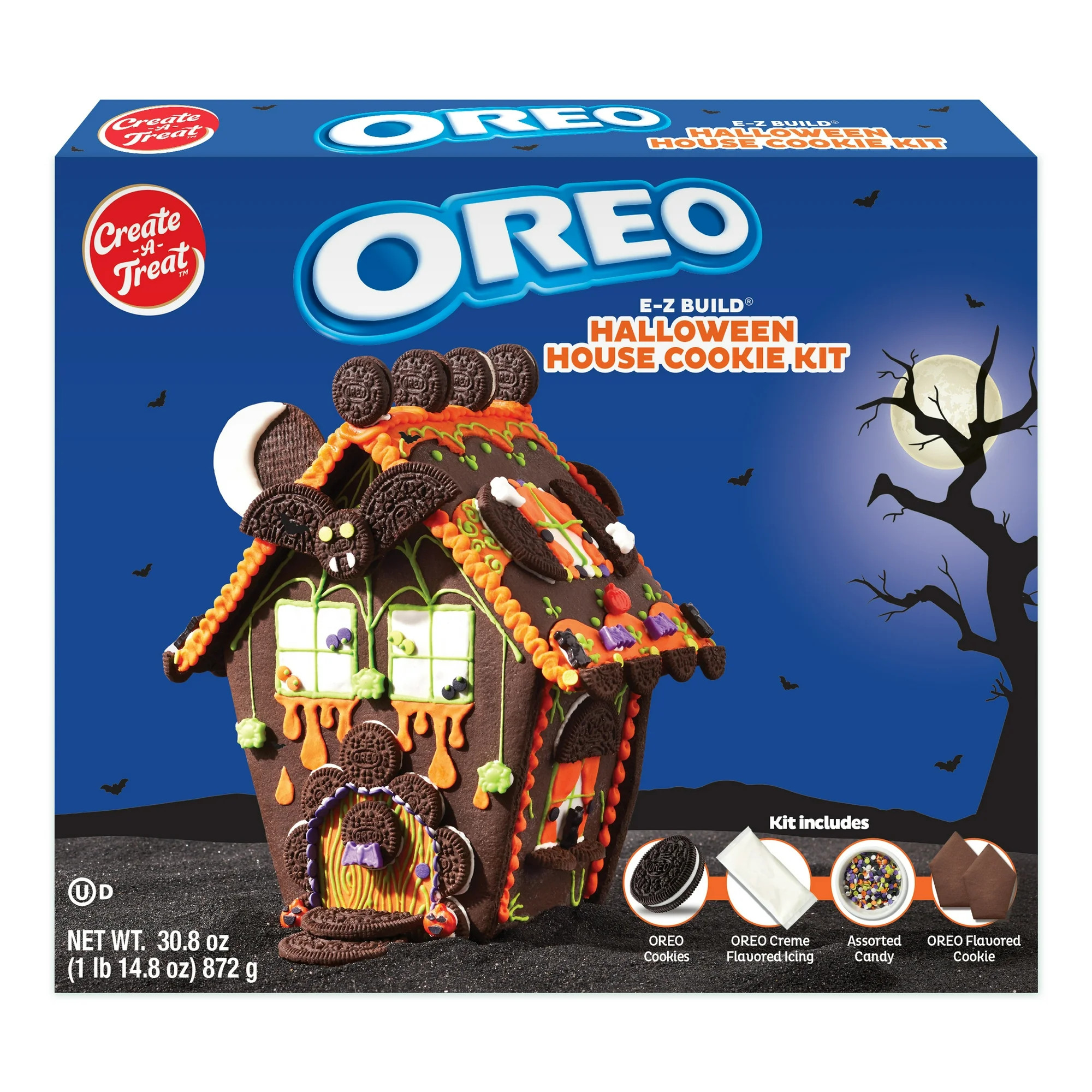 Create A Treat OREO Medium Halloween House Cookie Kit, 30.8oz - Walmart.com | Walmart (US)