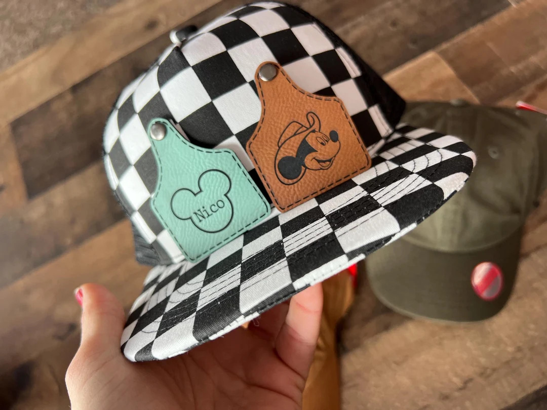 Mickey Cowboy Hat, Retro Mouse Ears Cap, WDW Mom Dad Flat Bill Cap, Cow Tag Toddler Custom, Kids ... | Etsy (US)