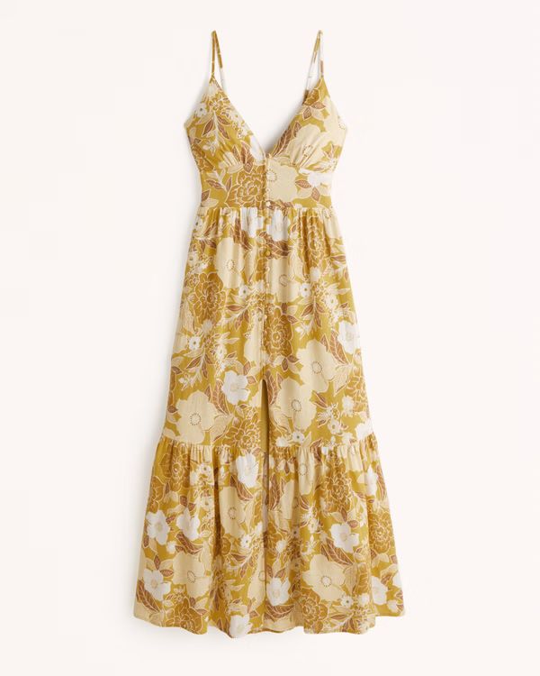 Button-Through Maxi Dress | Abercrombie & Fitch (US)