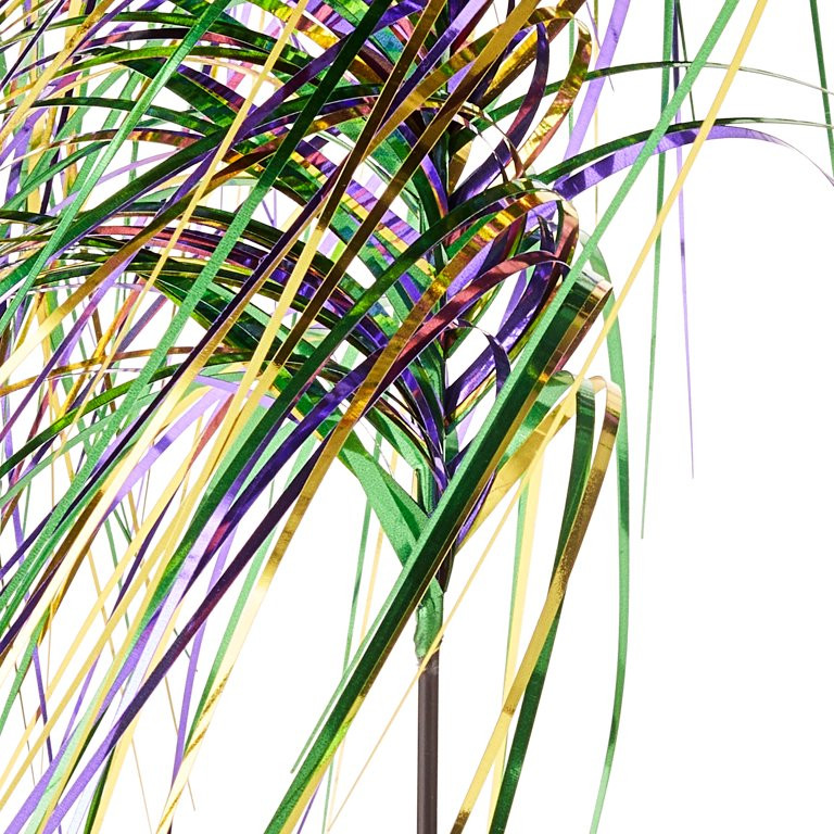 Mardi Gras Purple, Green and Gold Tinsel Jumbo Spray Decoration, 30 in, by Way To Celebrate | Walmart (US)