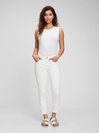 Mid Rise Girlfriend Jeans with Washwell | Gap (US)