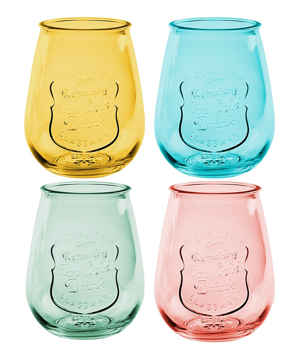 Home Essentials and Beyond Travel Mugs - Retroware Stemless Wine Glass - Set of Four | Zulily