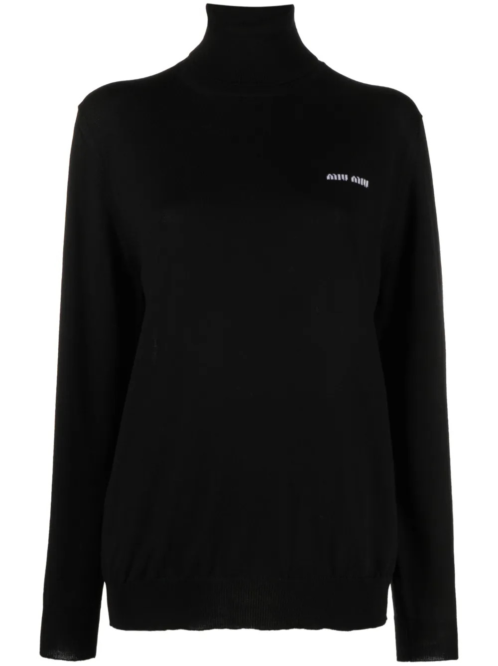 logo-jacquard roll-neck jumper | Farfetch Global