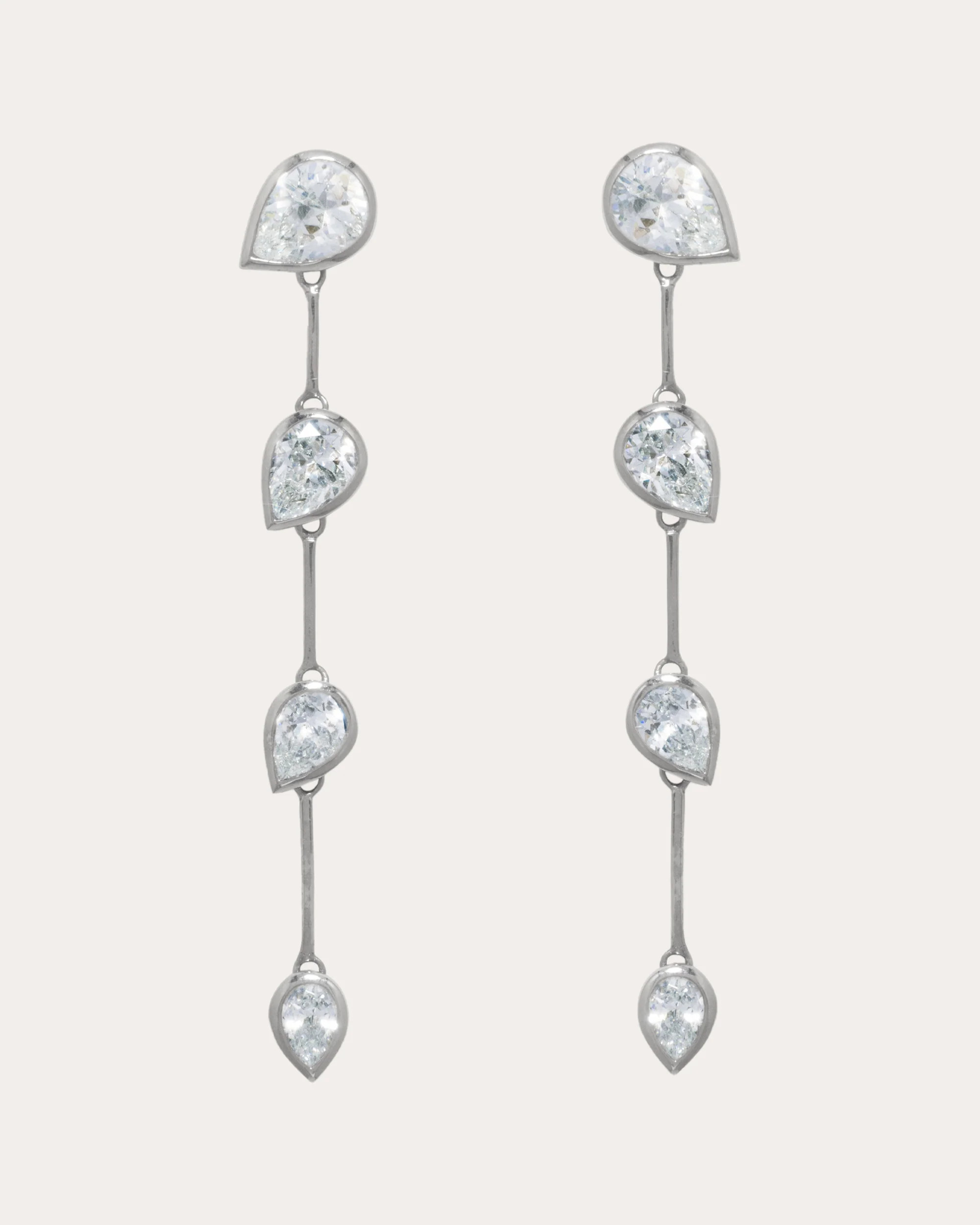 Cubic Zirconia Pear Drop Earrings | Olivela