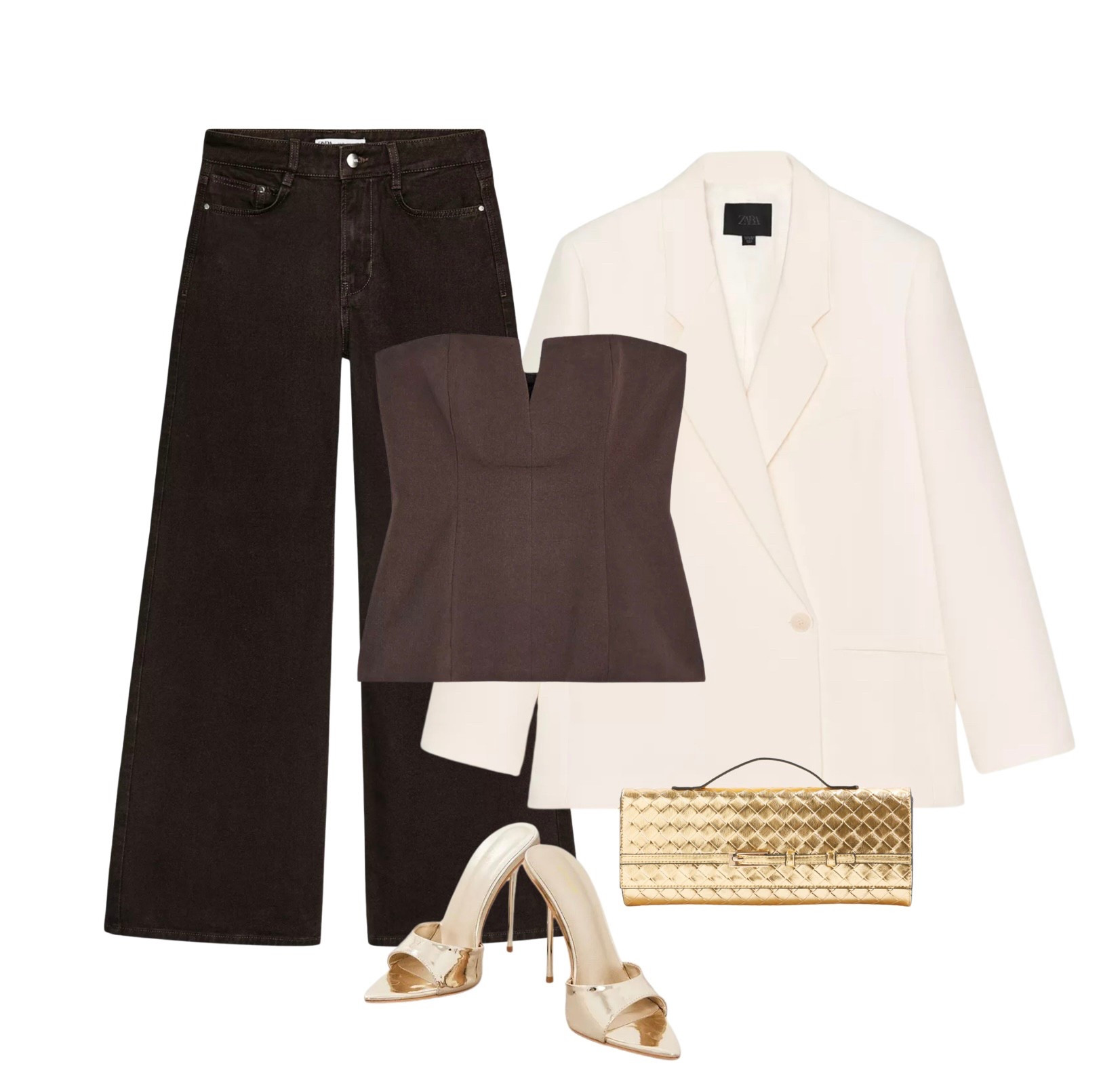 Spring brunch outfit 🥂 neutral tones Zara chocolate brown high waist jeans 

#LTKuk #LTKspring #LTKpartywear