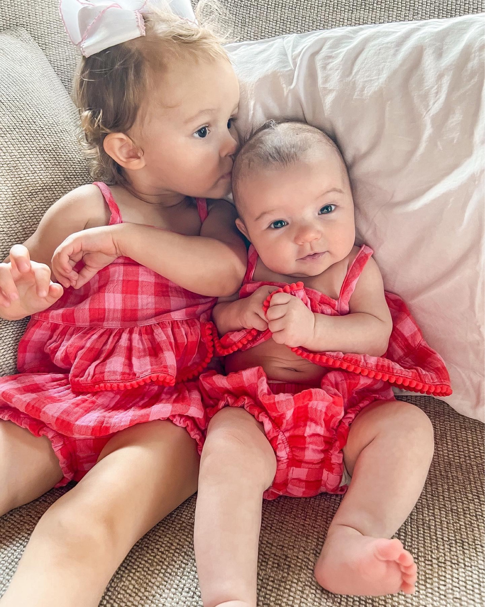 Matching target set on sale! 
Baby girl 
Toddler 
Pink 
Gingham 
Southern style 

#LTKfamily #LTKunder50 #LTKbaby