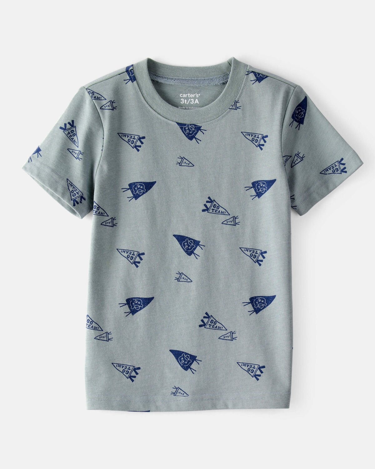 Toddler Boy Varsity Print Short-Sleeve Tee - Grey | Carter's | Carter's Inc