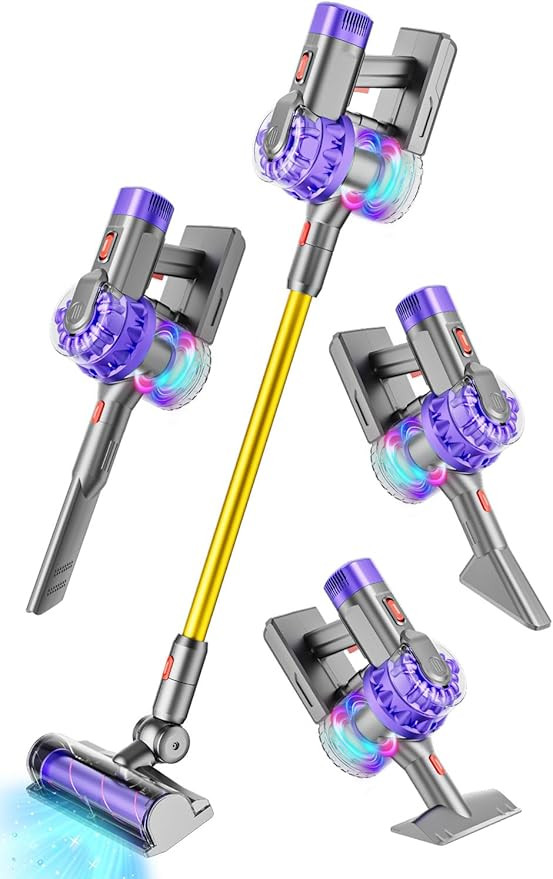 4-in-1 Kids Toy Vacuum That Works with Suction, Electric Toddler Vacuum Toy Cleaner for Children ... | Amazon (US)