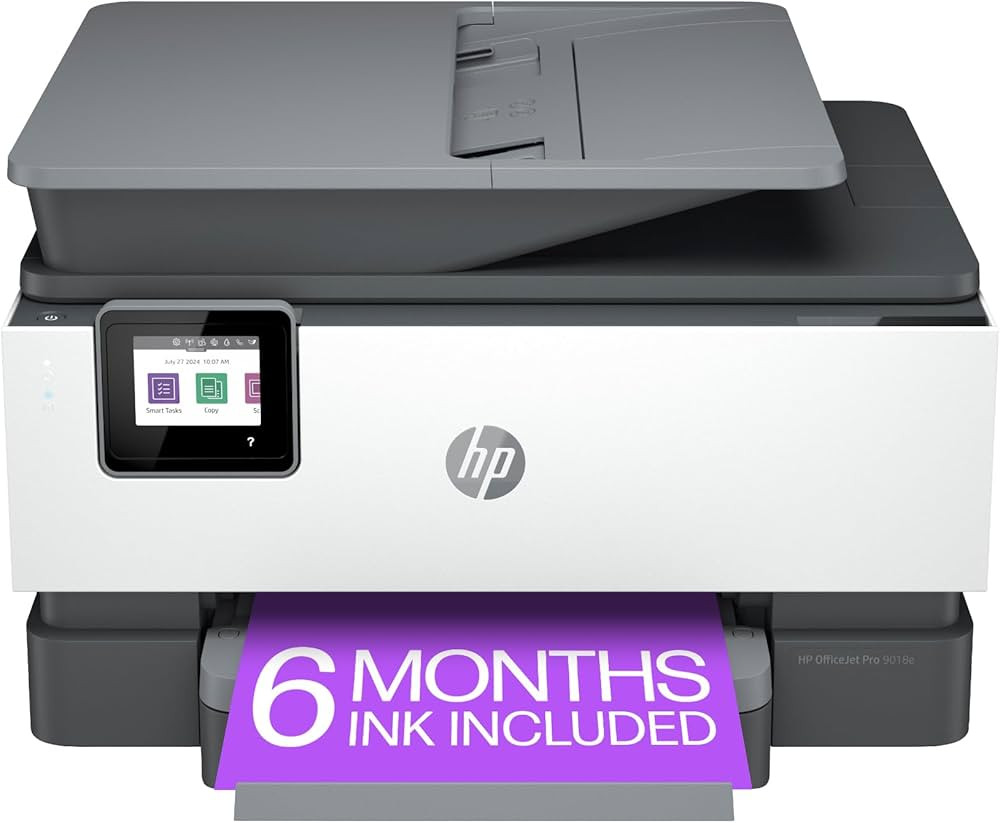HP OfficeJet Pro 9018e Wireless All-in-One Color Inkjet Printer, Print, scan, copy, fax, ADF, Dup... | Amazon (US)
