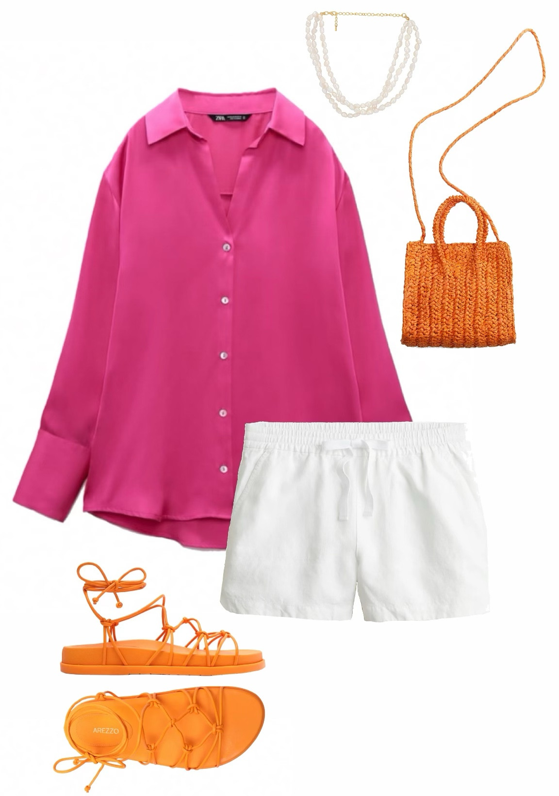 colorful summer outfit🍊🌷 shoes are arezzo “madeline flat sandals” and purse is old zara! 

#LTKshoecrush #LTKunder100 #LTKSeasonal