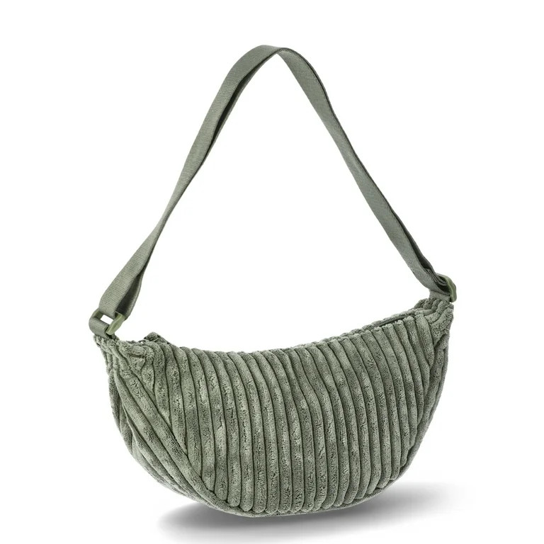 No Boundaries Corduroy Hobo Bag, Women’s | Walmart (US)