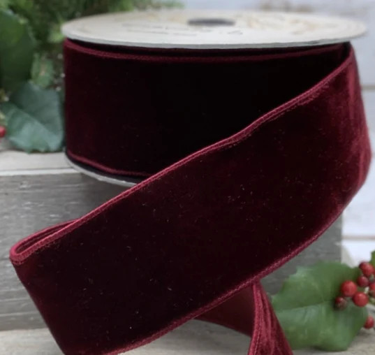 Ruby Red Velvet Ribbon - 1" | 305 Deco Living & Co