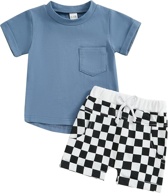 Kuriozud Toddler Baby Boy Summer Outfit Short Sleeve T Shirt Shorts Set 3 6 12 18 24 Months 2T 3T... | Amazon (US)