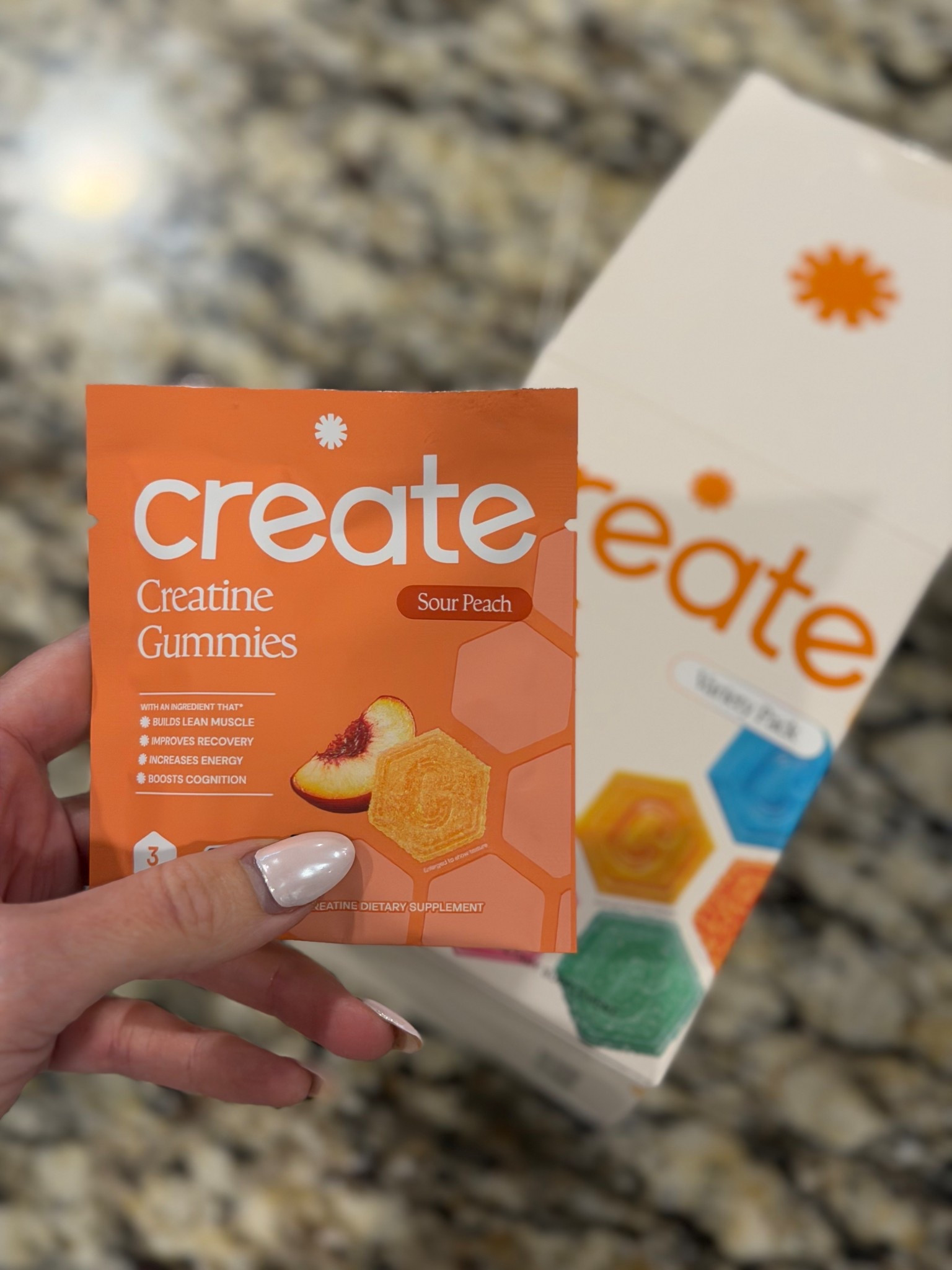 Daily essential – create creatine Gummies. I love this variety pack with multiple flavors. The sour peach might just be my new favorite! These gummy‘s help, build lean muscle, improve recovery, increased energy, and boost cognition 🫶🏻

#LTKselfcare #LTKmorningroutine #LTKActive